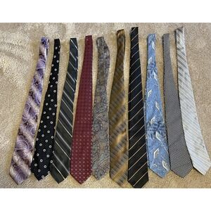 Lot Of 10 Designers Silk Neck Ties Nordstrom Bachrach Jos A Bank USA Italy Made